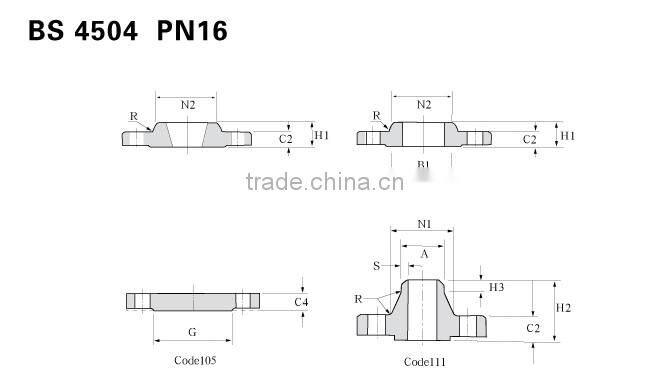 BS 4504 casting steel flange in standard and non standard size BD VALVULA