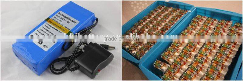 super 12v li-ion polymer battery 15000mah for monitor with battery charger/lithium battery for wholesale