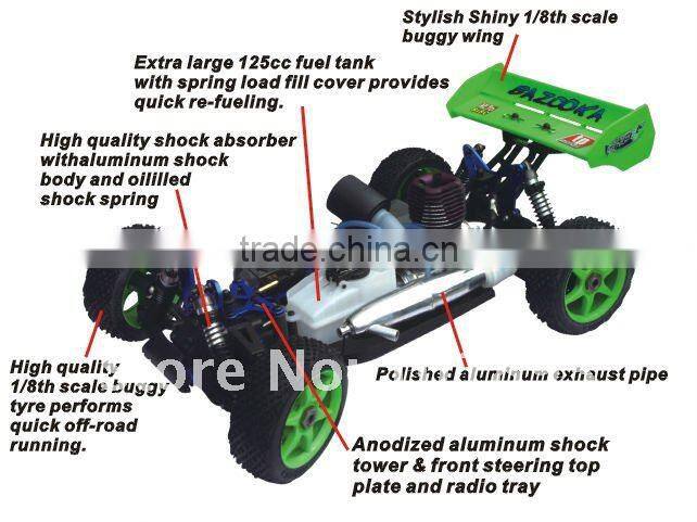 1/8th rc gas rally car