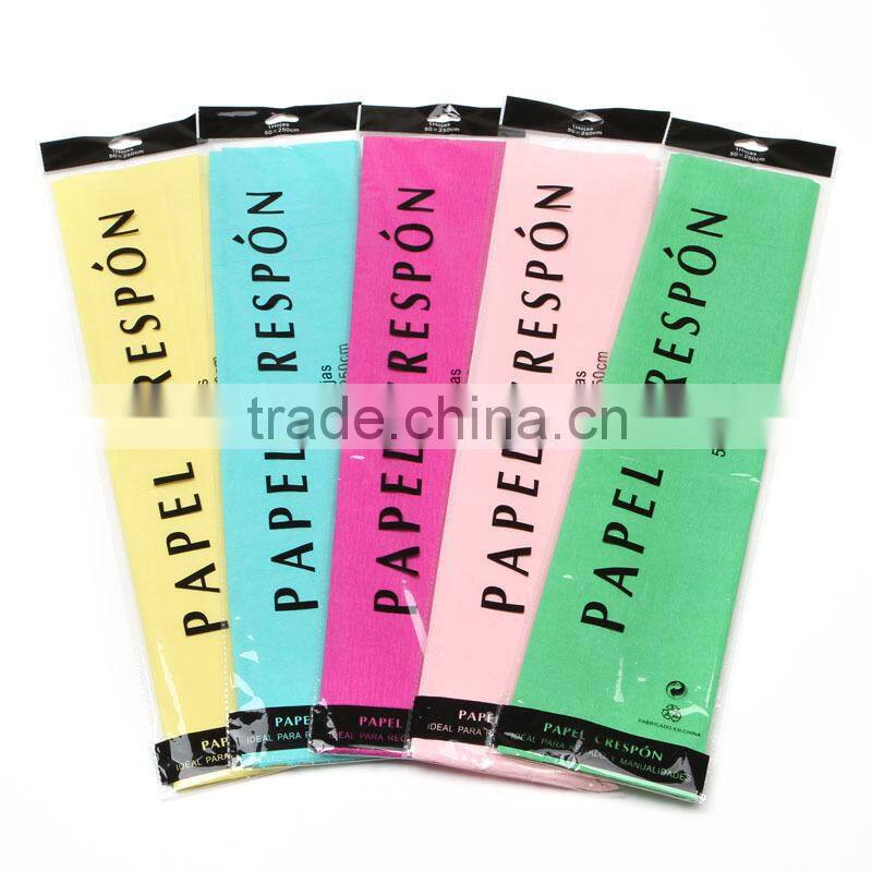 hot sale packing material papel make crepe paper flowers art and craft for children