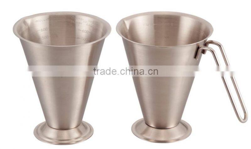 Stainless Steel cone Measuring Cups with spout