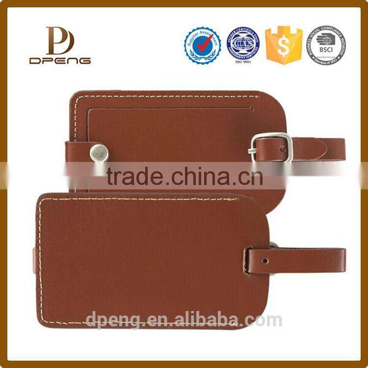 Shenzhen Professional OEM Manufacturer Pu Leather Luggage Tag