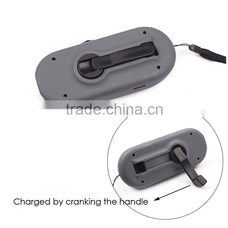 BT-4838 Wind up Dynamo Torch with FM Radio for Camping and Fishing