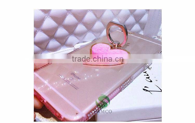 Samco Luxurious Heart Shape Decorative Cell Phone Holder Finger Grip Ring Stand