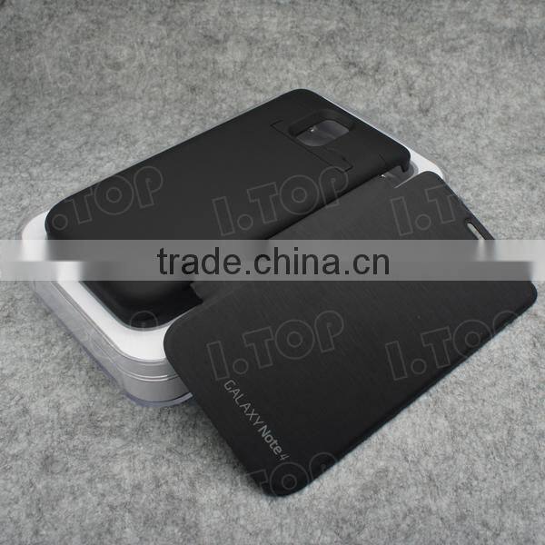 New Arrivel Flip Battery Case for Samsung Galaxy Note 4 External Battery Case