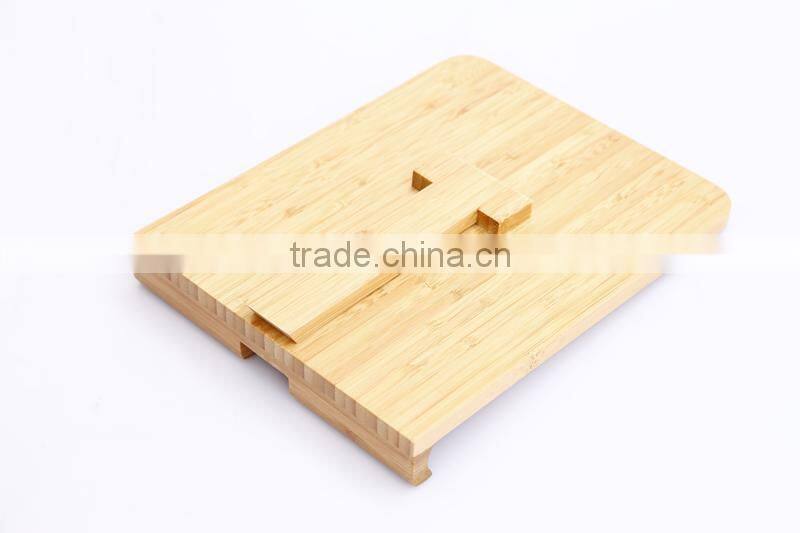 2014 adjustable folding bamboo book stand for magazine, recipe