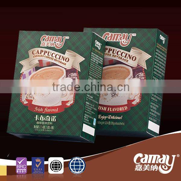 Irish Cream flavored Cappuccino 3 in 1 drink