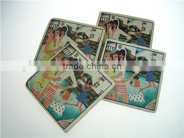 High Quality Customized Image Marble Coaster