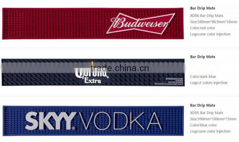 Cutom bar mars, Rubber bar mat, logo bar mats