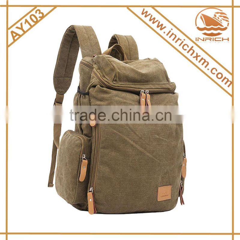 Wholesale Vintage Canvas Hiking Backpack,Rucksack