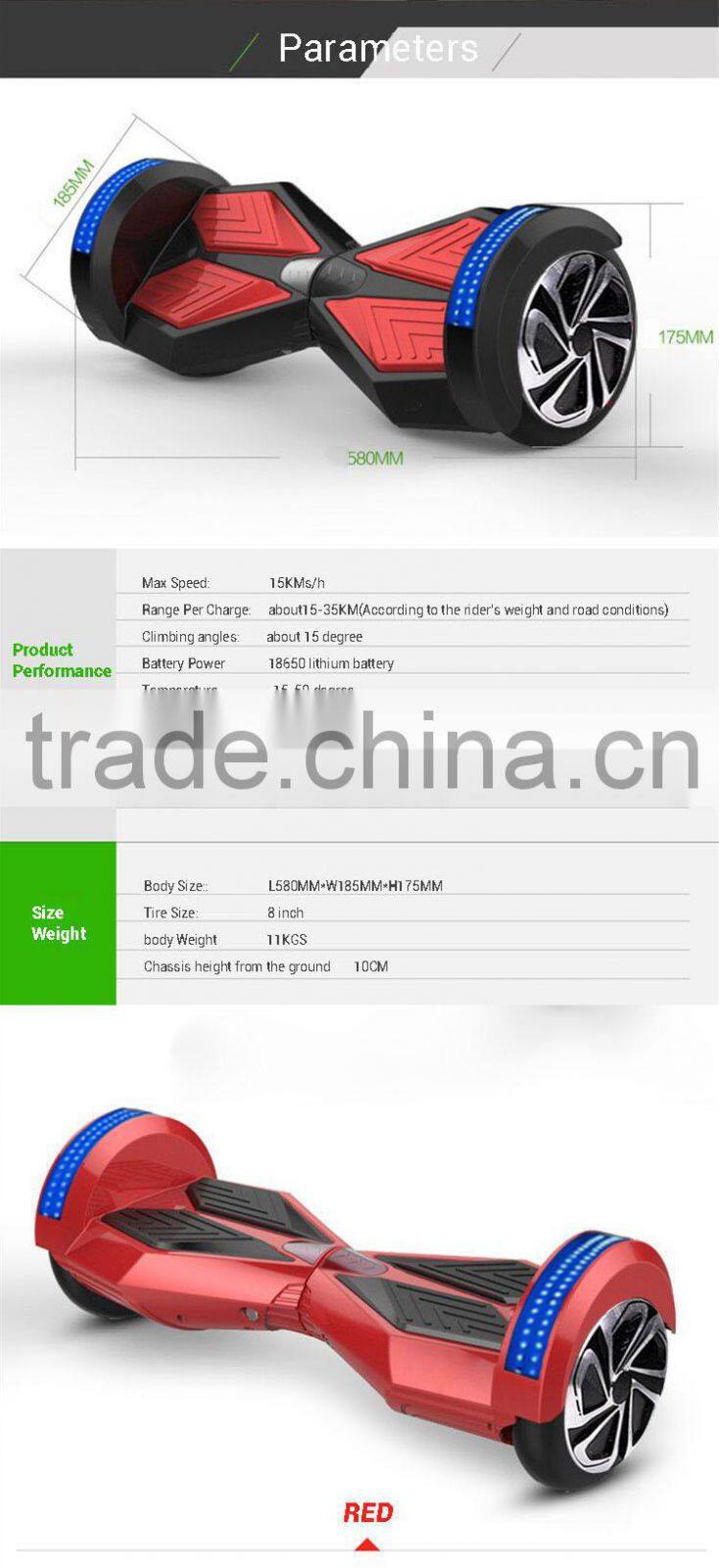 2016 X'mas and New Year Gift!! Batman Like Smart Scooters/Stand Up Balance Scooters with Big Wheels for Sale