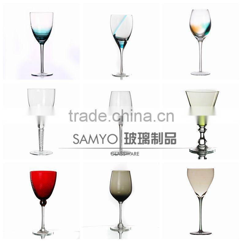 SAMYO handcrafted wholesale fashion and high quality tulip shape wine glass
