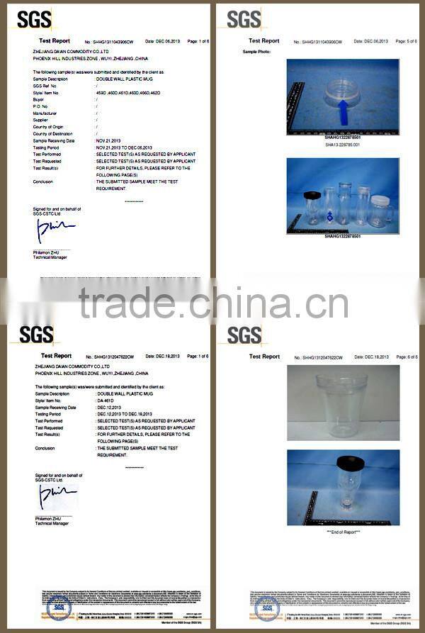 custom made yellow plastic water cup with lid