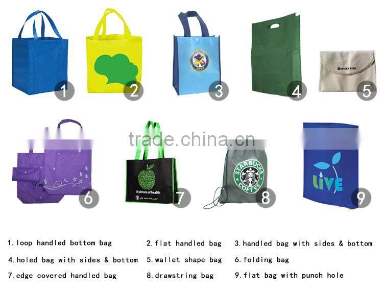 Pictures printing reusable pp fabric shopping bag with logo