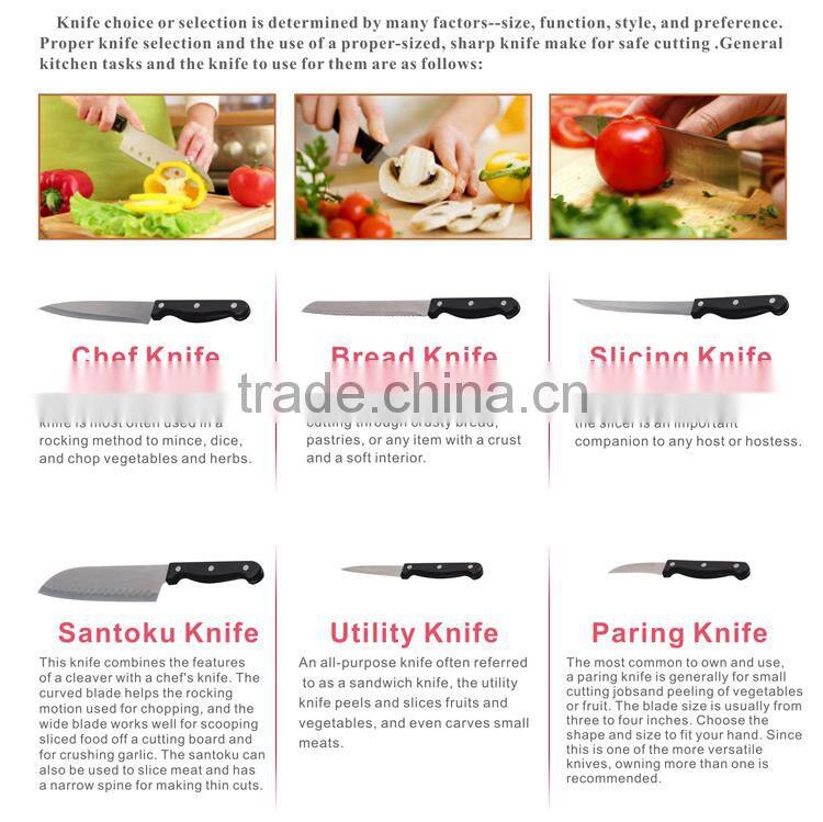 Stainless Steel Blade Kitchen Knife Set