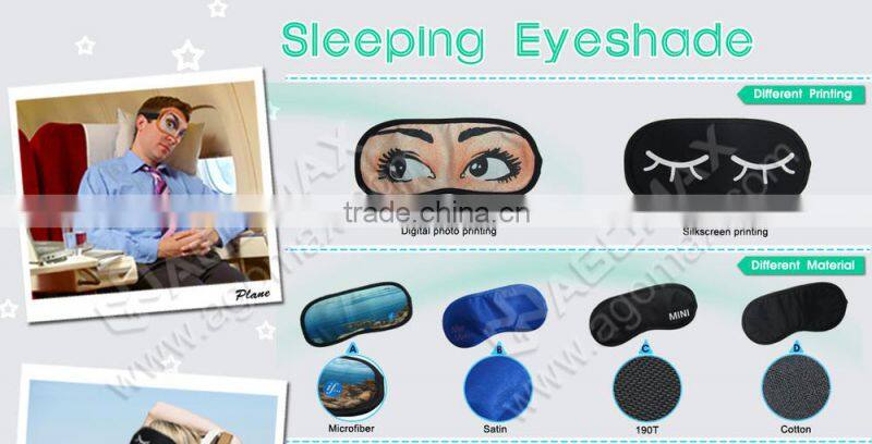 Customized OEM Sleeping Satin Eyeshade With Pocket