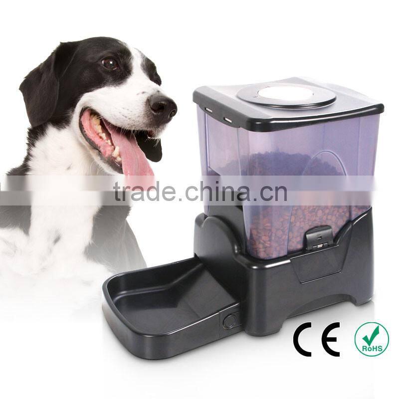 Reliable Dog Automatic Food Dispenser LCD Digital Programmable Timer Pet Feeder With A Large Capacity Hopper PF-10A