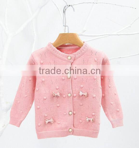 New design cardigan computer knitted sweater for big Girls