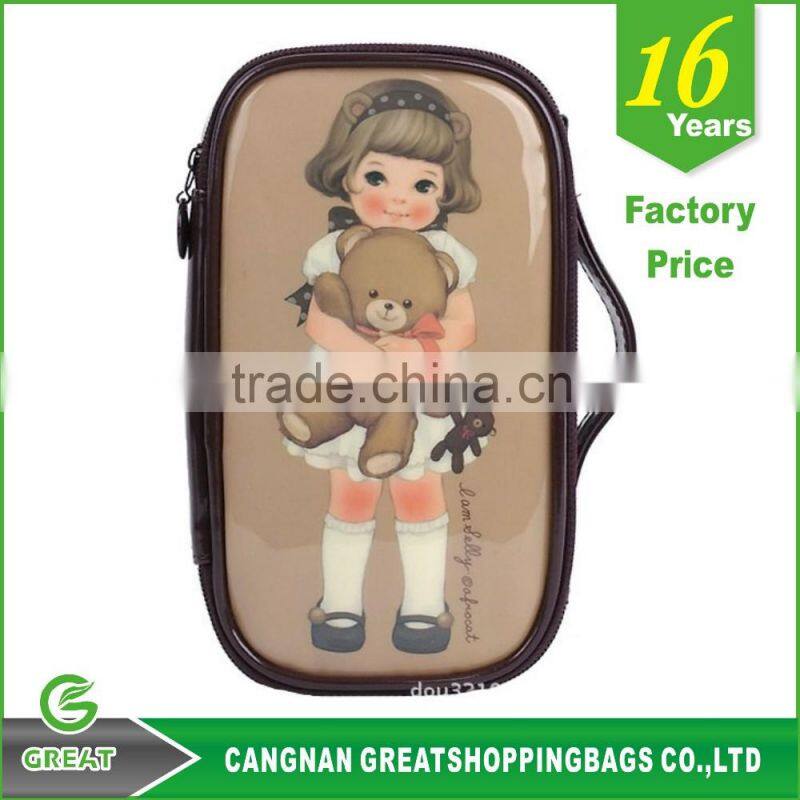 Customized pvc cosmetic bag with zip