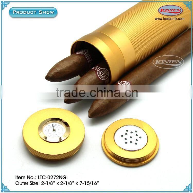Cigar aluminum tube humidor