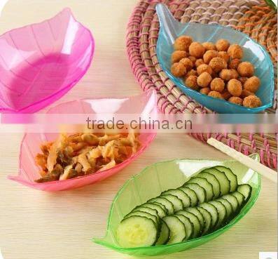 small colorful snack plates set