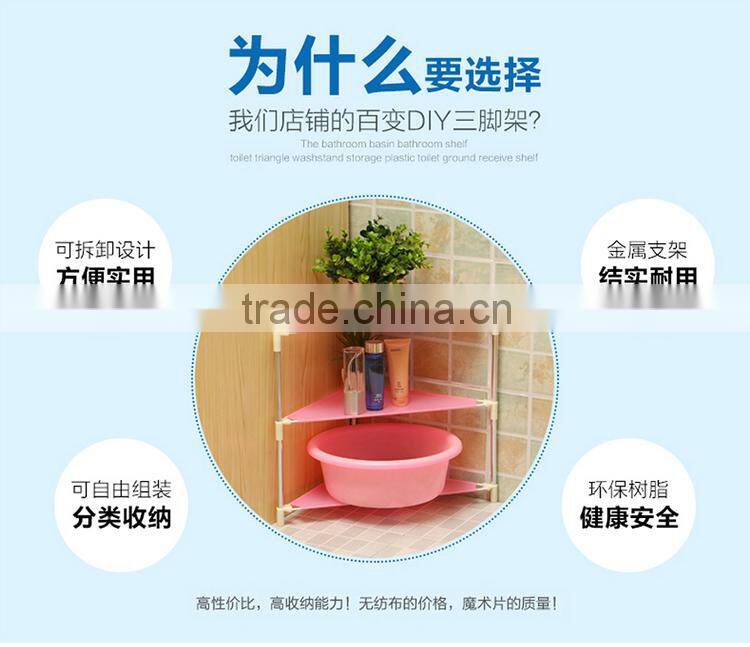Simple corner plastic storage shoe rack