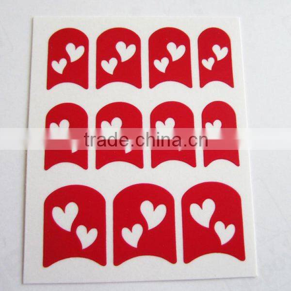Wholesale DIY reusable hearts nail art stencil hollow out nail designed template