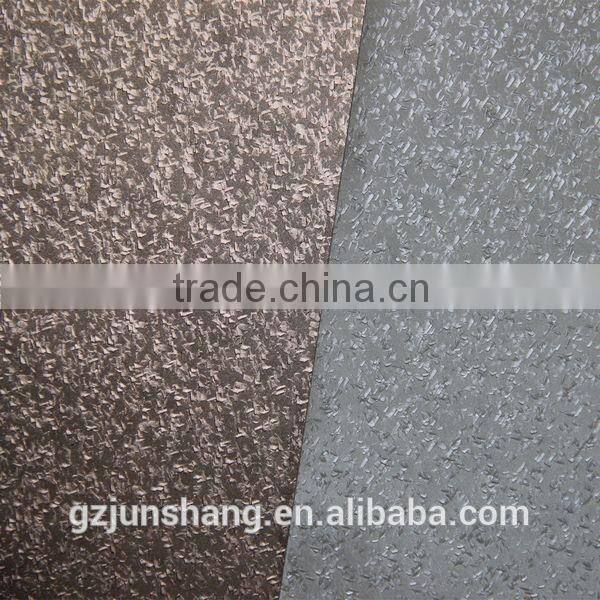 Semi PU leather use for designer wall paper with metallic color