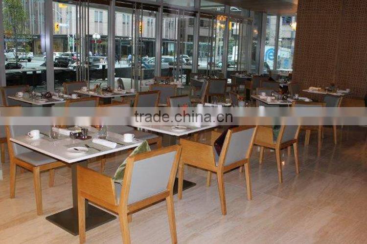 Environmental friendly lacquer commercial furniture restaurant solid wood leg chair