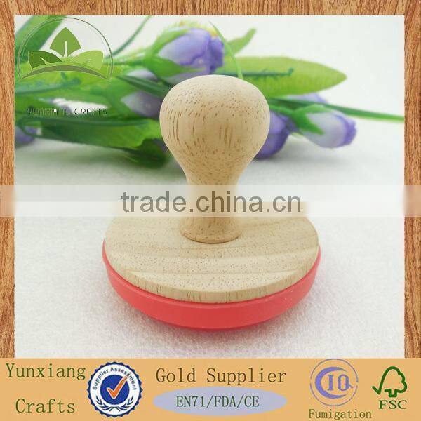 round wood stamp with silicone