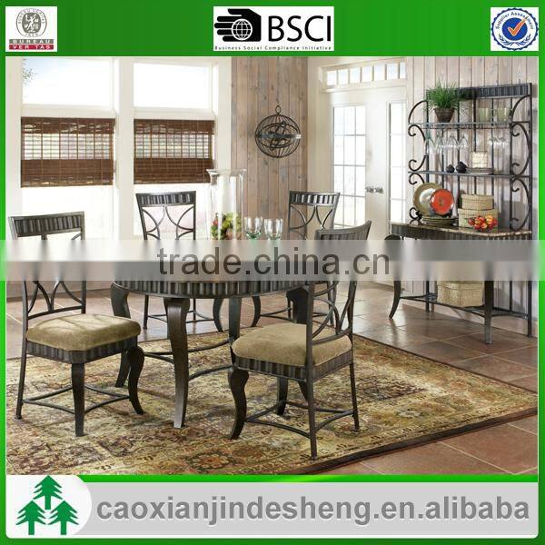 for import market metal frame dining room furniture table and chairs