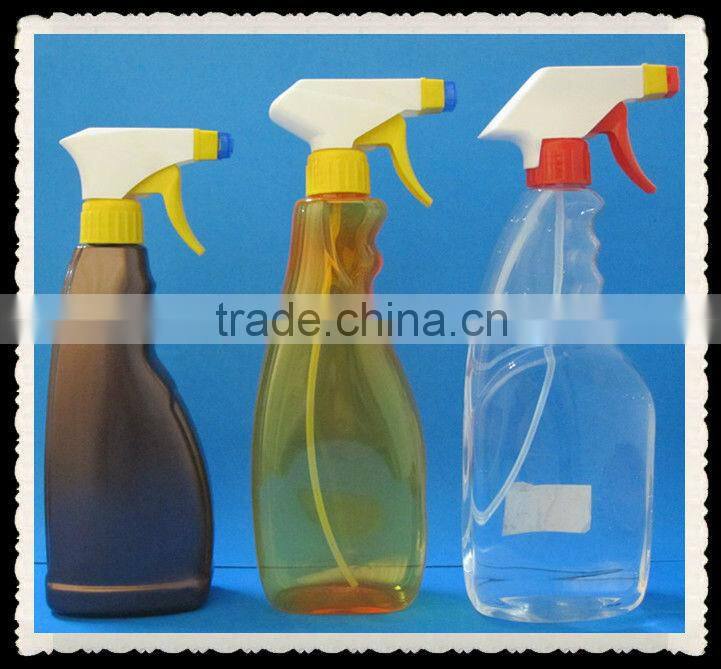 650ml cleaning liquid container PET plastic bottle with trigger pump