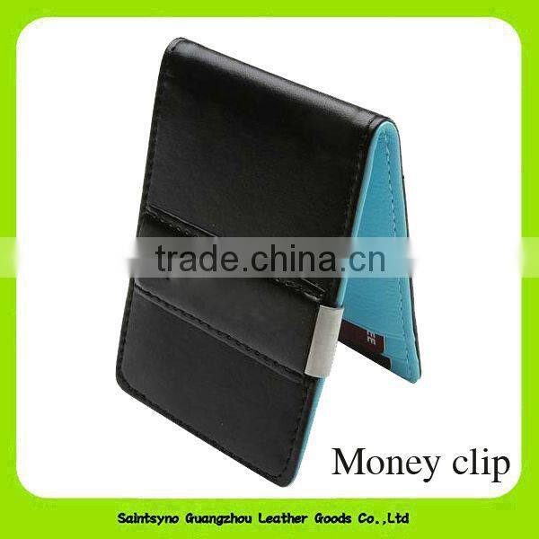 MC007B New products 2013 fashion leather fancy money clip wallet