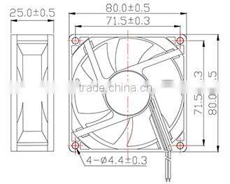 Cheap price 80mm 12v dc brushless cooling fan