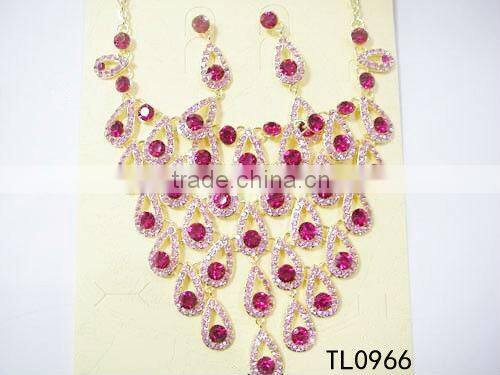 Wholesale necklace set fashion jewelry set murano glass necklaces