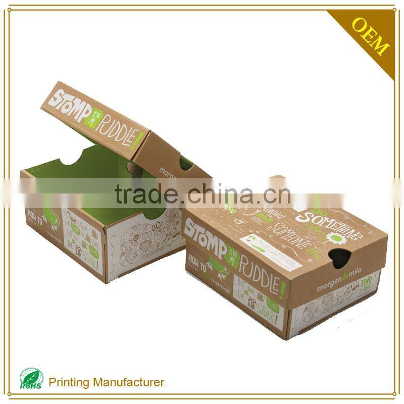 Folding Shoe Paper Box Label Template Corrugated Paper Custom Logo