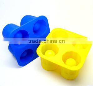 Silicone ICE Shot Glass Mold, Food grade Silicone Tray of 4 - Can Also be Used as Jelly Tray or Chocolate Mold