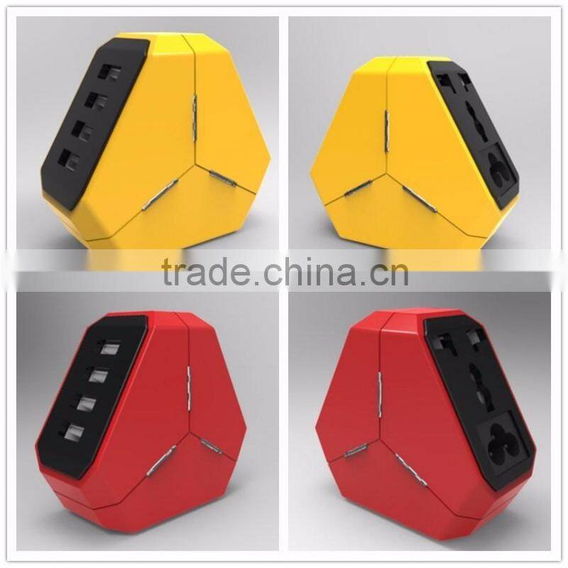 China supplier 3.1A 4 usb port wall charger led traveal charger usb hub