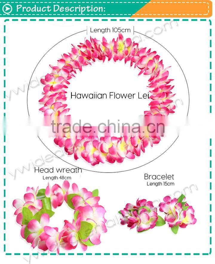 Rainbow Polyester Flower Garland Hawaiian Graduation Leis