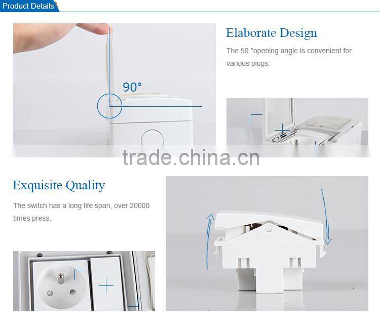 French multiple power wall switch and socket SP-2FRS