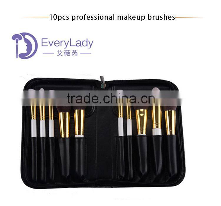 High Quality Gold Ferrule Private Label Makeup Brush Set