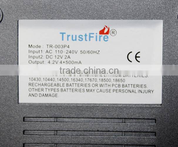 Hot TrustFire TR-003P4 Cylindrical Li-ion Rechargeable Battery fast Charger