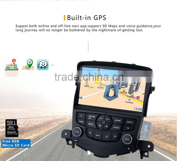 8 Inch 2 din Black screen stereo CPU 1024 600 Android 1GB DDR3 car gps dvd player OEM for Chevrolet Cruze 2008 2011