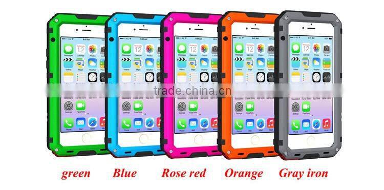 China Supplier Waterproof Cell Phone Case for iPhone 6 6S Metal TPU Shockproof Cover