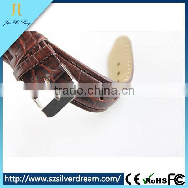 Fashionable pattern high quality pu leather watchstrap wrist watch band for luxury watch