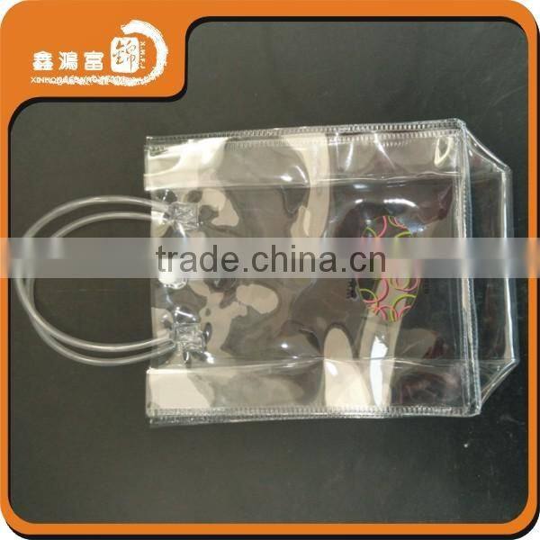 plastic custom 0.18mm pvc bag with snap closure
