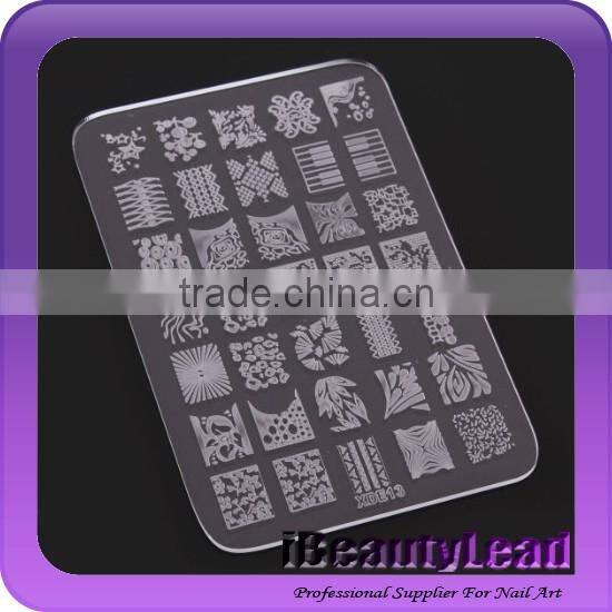 2016 New desgisn clear acrylic image plate with 20 different designs