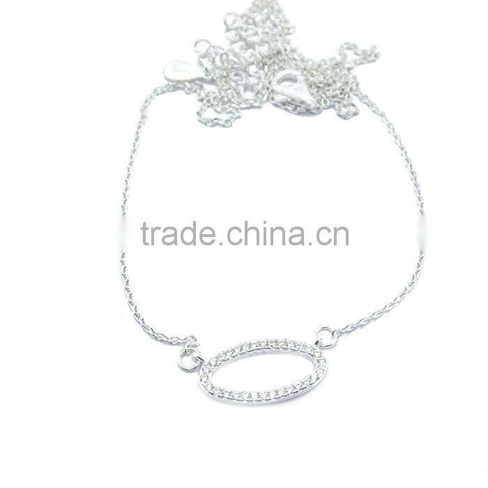 925 sterling silver women fashion necklace with charm