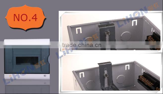 0.8mm thick steel 414*230*80 size Noble series electrical distribution board with grounding and neutral terminal