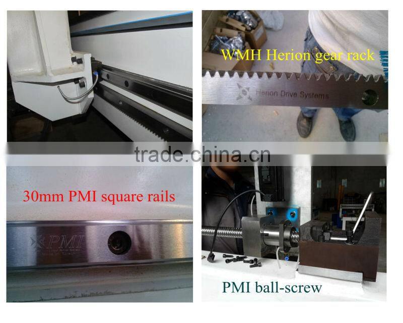 High effiency 3kw spindle motor linear guideway cnc router machine price usb control cnc wood carving machine